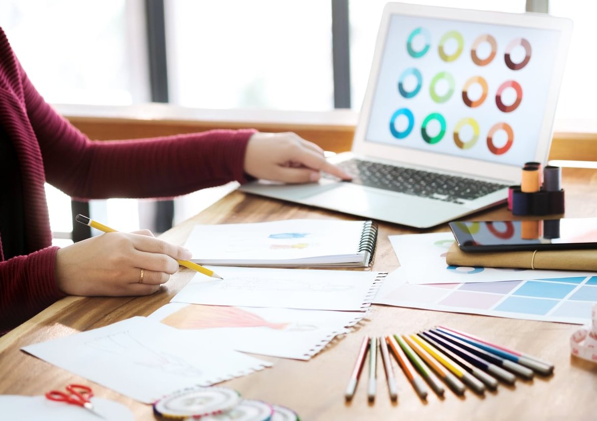 web designer laptop portfolio