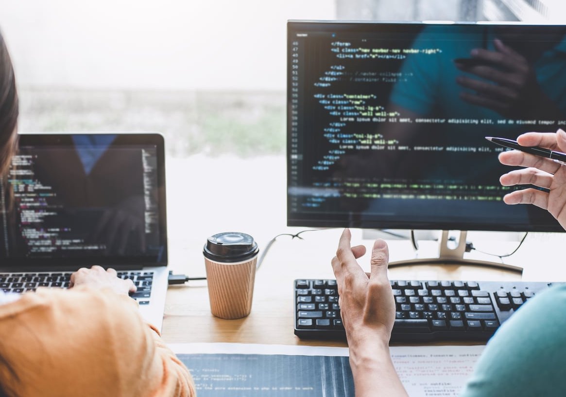 json code on laptop