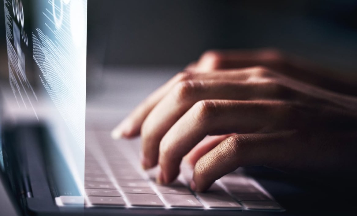 json code on laptop